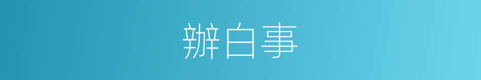 辦白事的同義詞