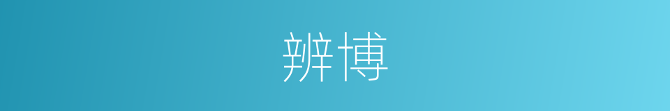辨博的意思