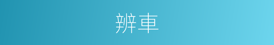 辨車的同義詞