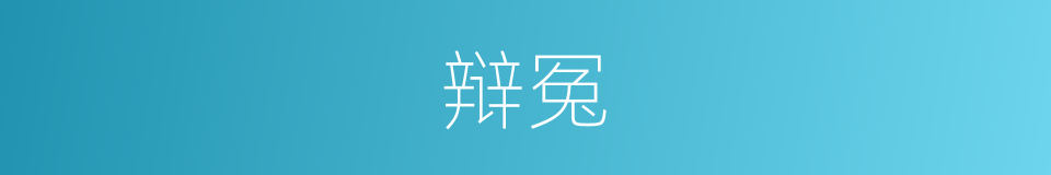 辩冤的同义词