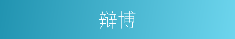 辩博的意思