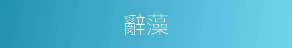 辭藻的意思