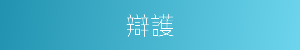 辯護的意思