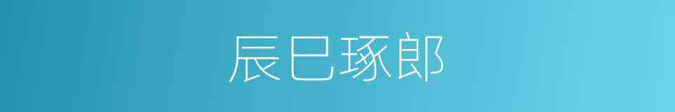 辰巳琢郎的同义词