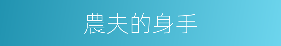 農夫的身手的同義詞