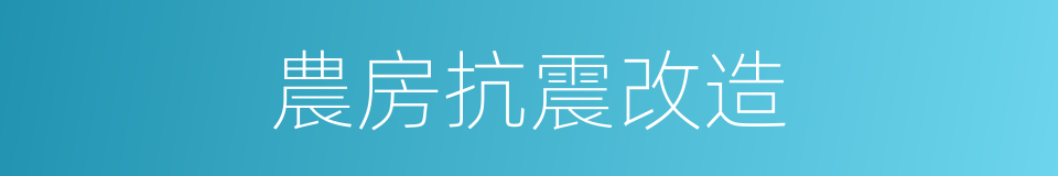 農房抗震改造的同義詞