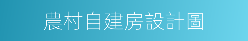 農村自建房設計圖的同義詞