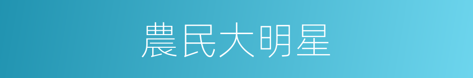 農民大明星的同義詞