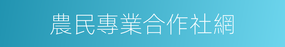 農民專業合作社網的同義詞