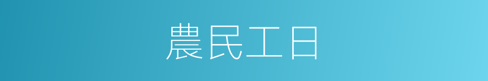 農民工日的同義詞