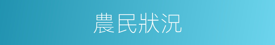 農民狀況的同義詞