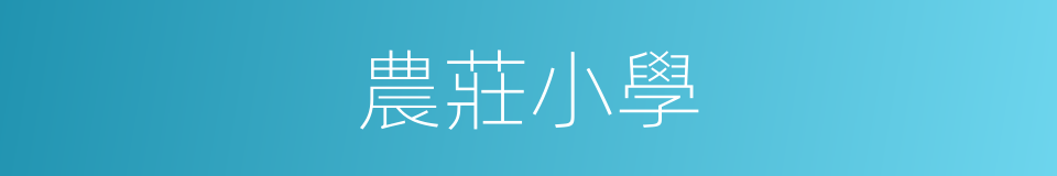 農莊小學的同義詞