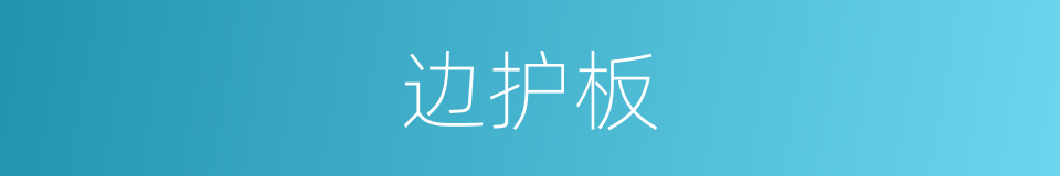 边护板的同义词