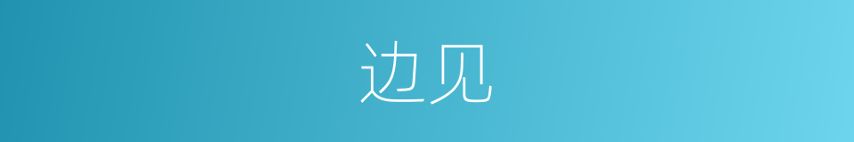 边见的意思