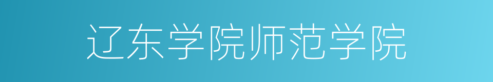 辽东学院师范学院的同义词