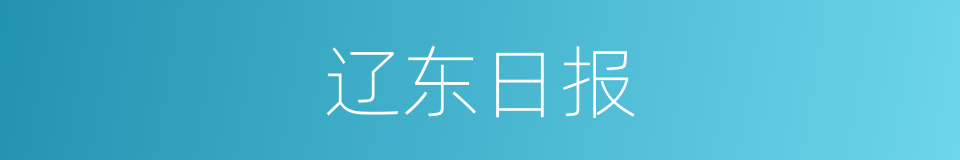 辽东日报的同义词