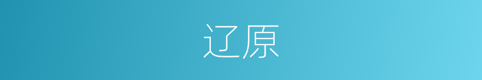 辽原的意思