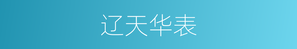 辽天华表的同义词