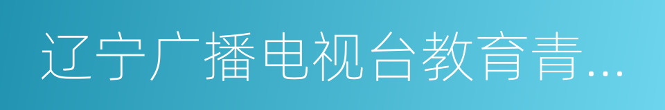 辽宁广播电视台教育青少频道的同义词