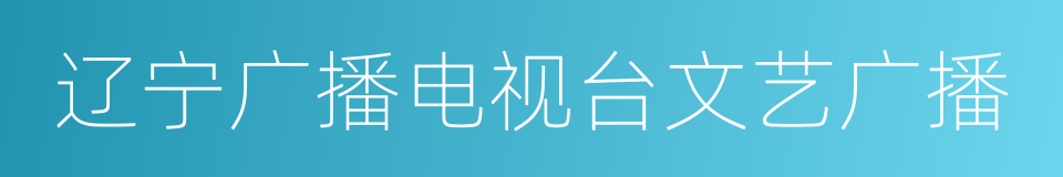 辽宁广播电视台文艺广播的同义词