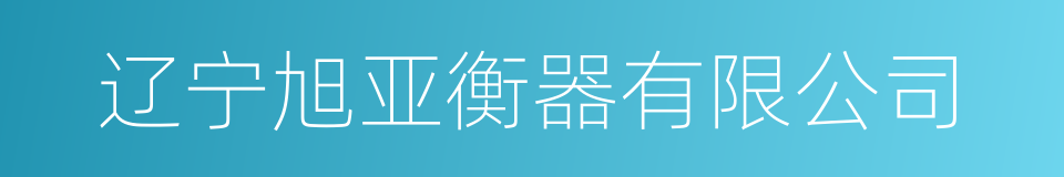 辽宁旭亚衡器有限公司的同义词