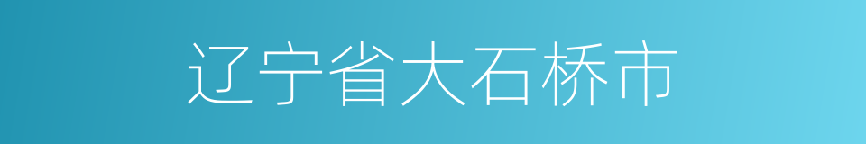 辽宁省大石桥市的同义词