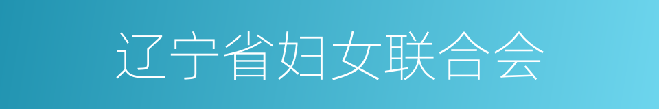 辽宁省妇女联合会的同义词