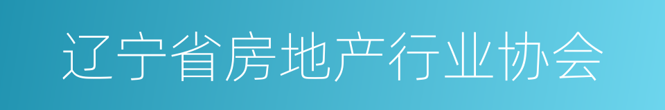 辽宁省房地产行业协会的同义词