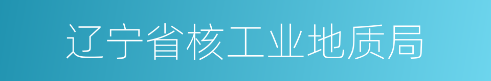 辽宁省核工业地质局的同义词