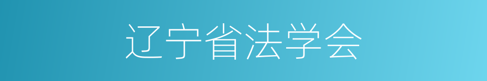 辽宁省法学会的同义词