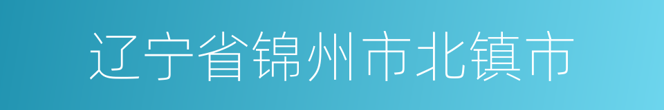 辽宁省锦州市北镇市的同义词