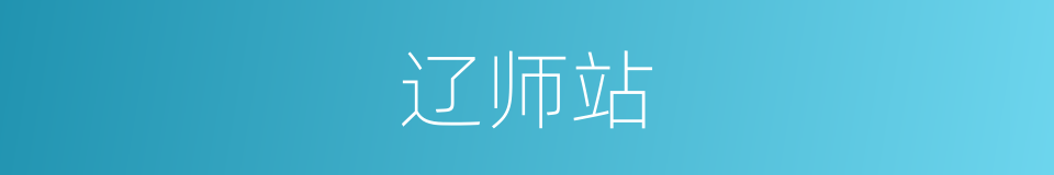 辽师站的同义词