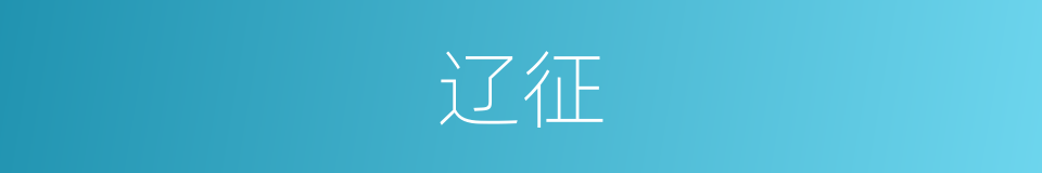 辽征的同义词