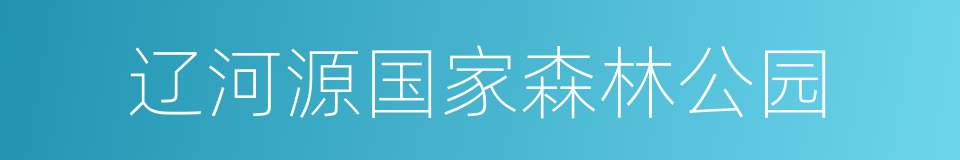 辽河源国家森林公园的同义词