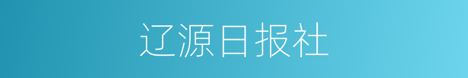 辽源日报社的同义词