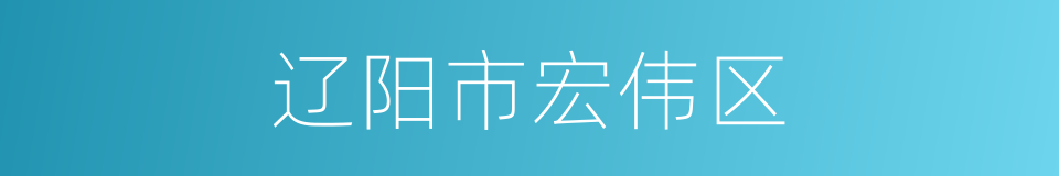 辽阳市宏伟区的同义词