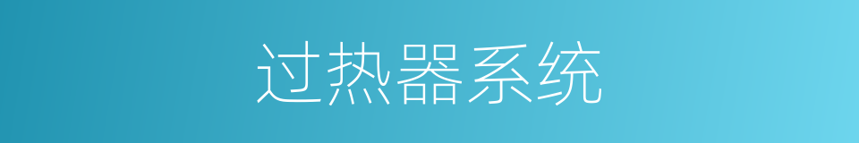 过热器系统的同义词