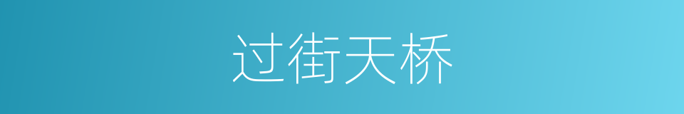 过街天桥的意思