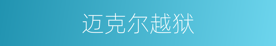 迈克尔越狱的同义词