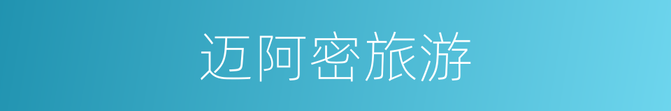 迈阿密旅游的同义词