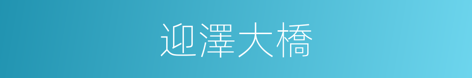 迎澤大橋的同義詞