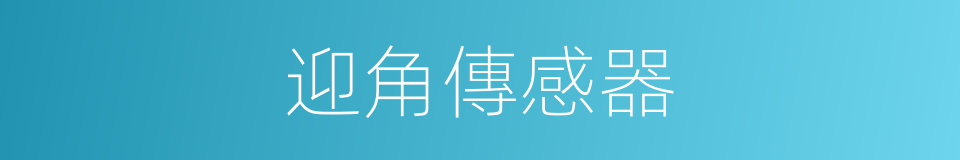 迎角傳感器的同義詞