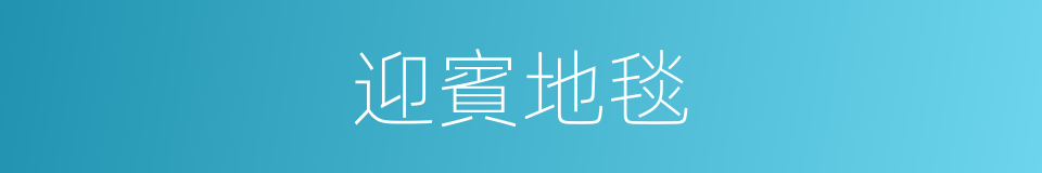 迎賓地毯的同義詞