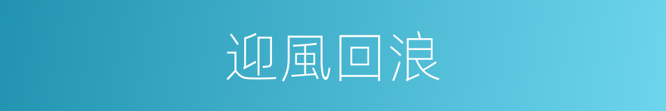 迎風回浪的同義詞