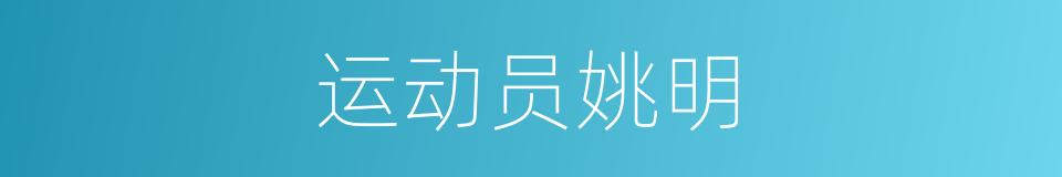 运动员姚明的同义词