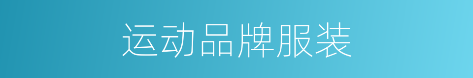 运动品牌服装的同义词