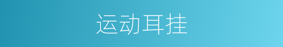 运动耳挂的意思