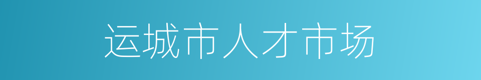 运城市人才市场的同义词