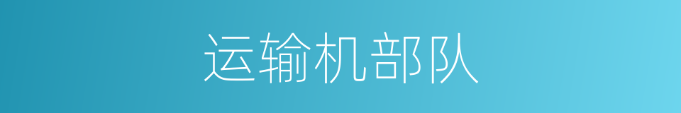 运输机部队的同义词