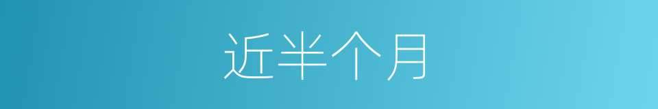 近半个月的同义词